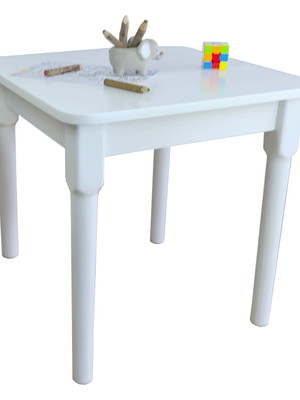 Mesa infantil quadrada de madeira resistente para crianças