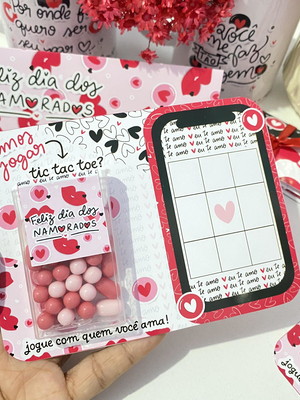 50 card com tic tac - lembrancinha dia dos namorados