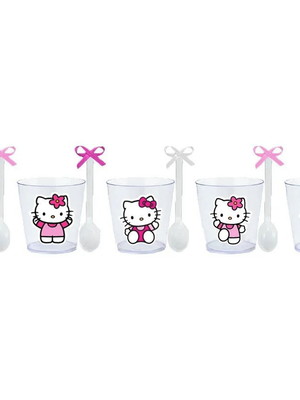 Copinhos com colherzinhas: hello kitty