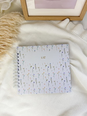 Livro do bebê personalizado | hotstamp jardim