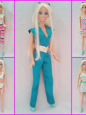 Boneca barbie similar joyce com roupas e acessórios