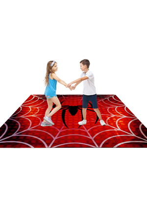 Pista de dança em lona festa temática homem aranha 4m x 4m