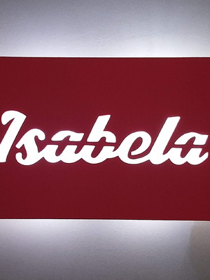 Placa decorativa com nome personalizado luminária led