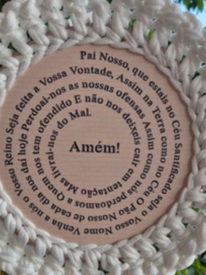Mandala pai nosso em crochê fio de malha