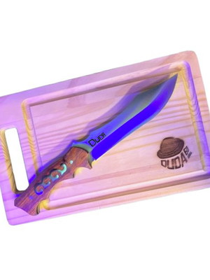 Kit churrasco com tábua e faca personalizados