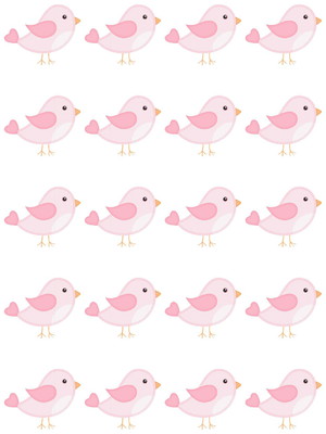 Tags para docinhos passarinhos