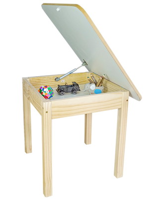 Mesa infantil baú de madeira super resistente mdf