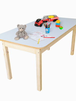 Mesa infantil madeira 160cm 8 lugares resistente escolar