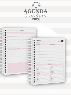 Agenda juridica para advogados 2026 - atacado