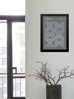 Quadro bauhaus grey - inverted circles