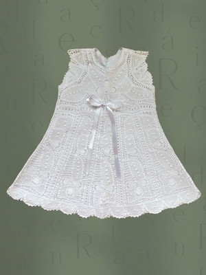 Vestido infantil renda renascença - florença
