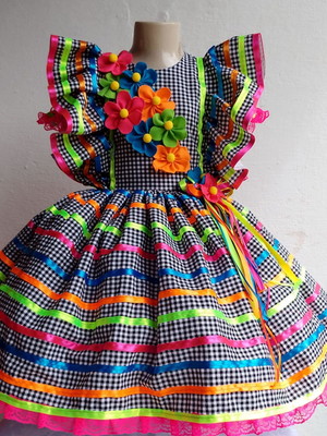 Vestido caipira talita adulto p/m/g