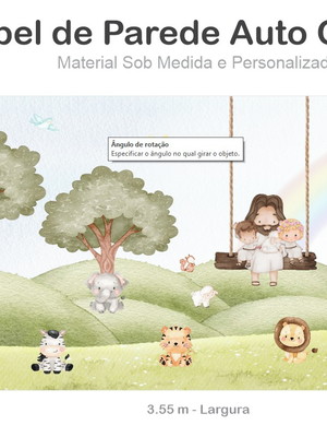Adesivo de parede jesus infantil (m²) - noemi