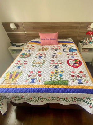 Colcha patch apliquè - réplica queen