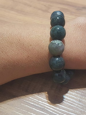 Pulseira de pedras naturais ágata musgo