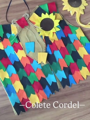 Colete infantil festa junina bandeirinha
