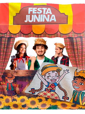 Painel festa junina decoracao mural fotos cenario 1m x 1,4m