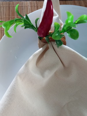 Porta-guardanapos pimenta madeira c/ 4pçs r$80,00