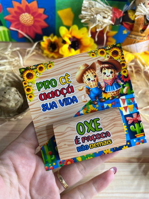 Card com paçoca- festa junina