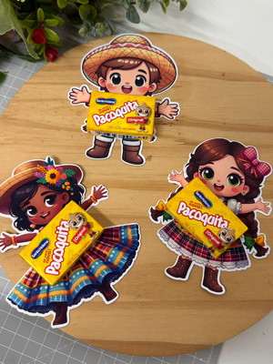 Card com paçoca- festa junina