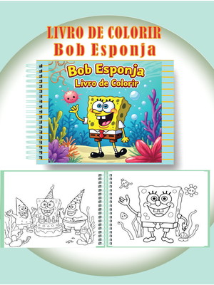 Arquivo digital livro de colorir bob esponja