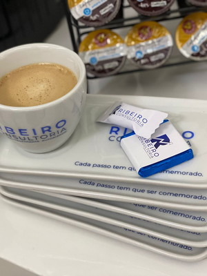 Xícara 150ml com pires personalizado com sua logomarca