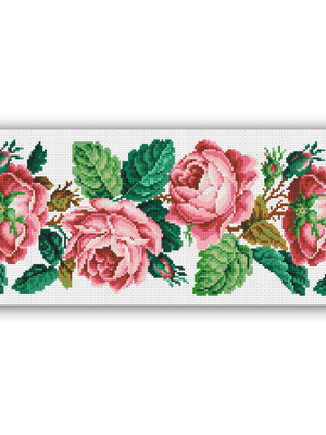 Rosas - gráfico ponto cruz