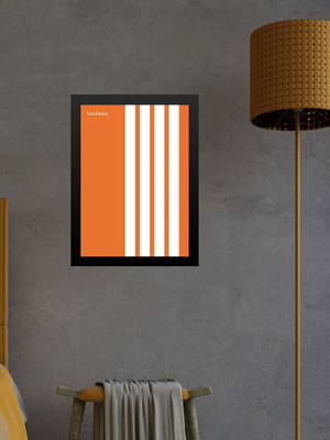 Quadro bauhaus orange - parallel lines