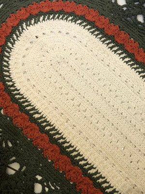 Tapete croche oval russo