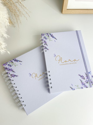 Kit livro do bebê + caderneta de vacina | lavandas delicadas