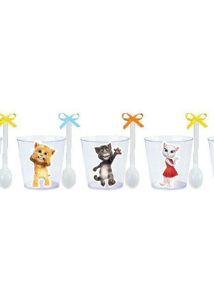 Copinhos com colherzinhas: my talking tom