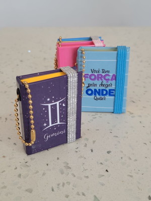 Chaveiro porta post it personalizável