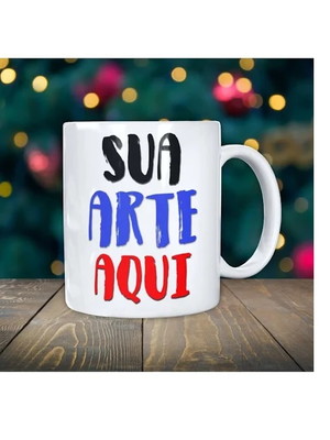 Kit 6 caneca personalizada fotos logos frase porcelana 325ml