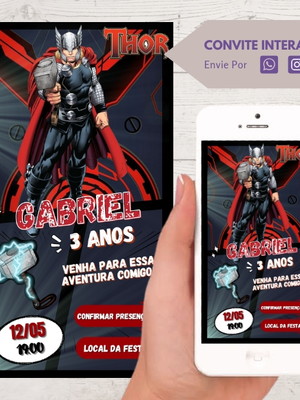 Convite interativo vingadores com botão clicável