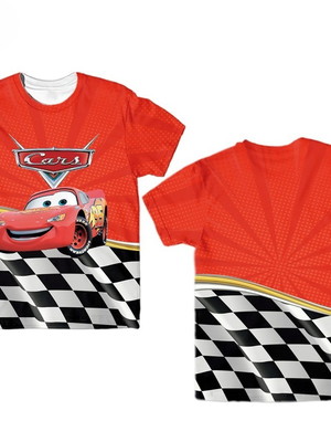 Camiseta infantil carros relampago