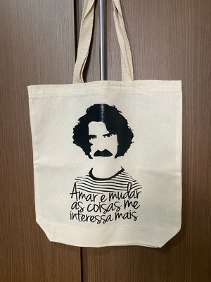 Bolsa ecobag 100% algodão belchior amar e mudar as coisas