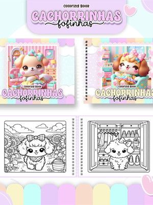 Arquivo digital livro de colorir cachorrinha