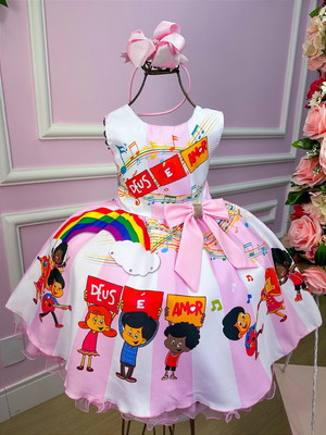 Vestido 3 palavrinhas temáticos luxo