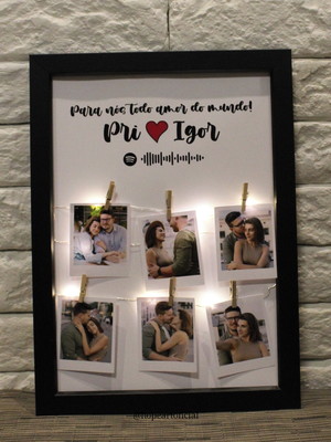 Quadro led com fotos