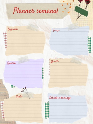 Kit com 9 planner semanal digital - a4