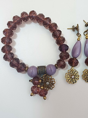 123 - conj. pulseira e brinco laiane