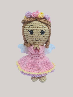 Anjinho amigurumi rosa
