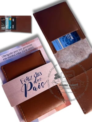 Carteira porta cartão dia dos pais personalizado