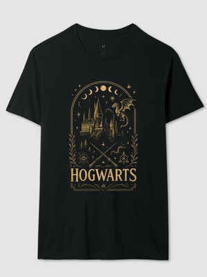 Camiseta harry potter castelo de hogwarts 100% algodão