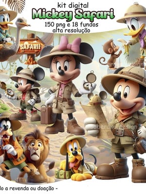 Kit digital mickey safari 3d