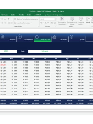 Excel planilha financeira completa - com dashboard