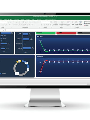 Planilha financeira excel - completa dashboard