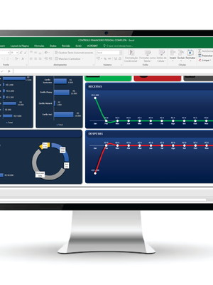 Planilha excel financeira - completa com dashboard