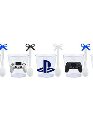Copinhos com colherzinhas: playstation