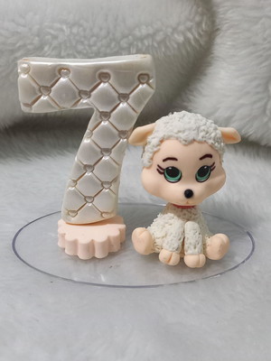 Vela personalizada fazendinha ovelha